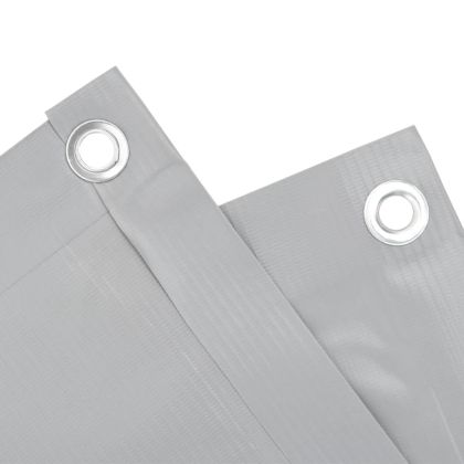 Параван за тераса, сив, 500x90 см, PVC