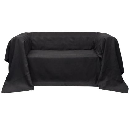 130896 Micro-suede Couch Slipcover Anthracite 210 x 280 cm