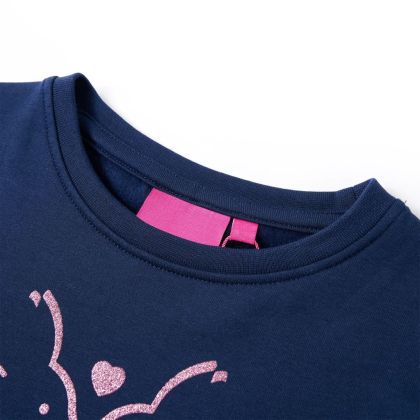 Детски суитшърт рокля, нейви, 116