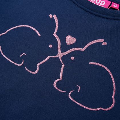 Детски суитшърт рокля, нейви, 116