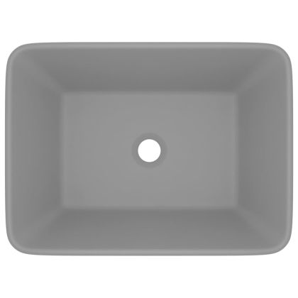 Луксозна мивка, матово светлосива, 41x30x12 см, керамика