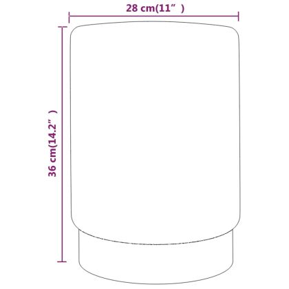 Табуретка, кайсия и златисто, кадифе 28 x 36 cm