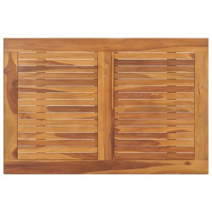 Сгъваема градинска трапезна маса, 90x60x75 см, тик масив