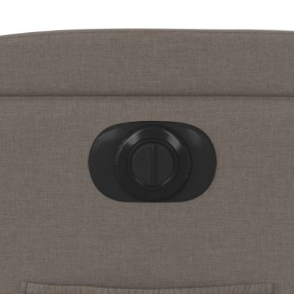 Електрически реклайнер стол, таупе, текстил