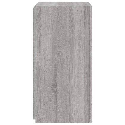 Стенен ТВ шкаф с LED осветление, сив сонома, 30,5x35x70 см