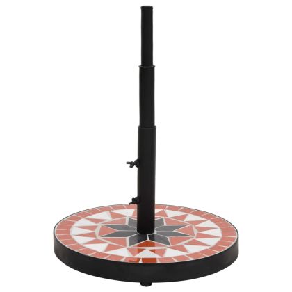 Основа за чадър, теракота и бяло, кръгла, 12 кг