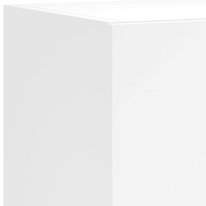 Стенни ТВ шкафове с LED осветление, 2 бр, бели, 80x35x31 см