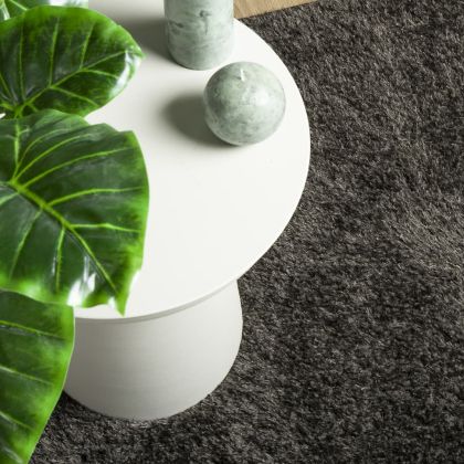 Килим ISTAN с дълъг косъм, лъскава визия, антрацит, 140x200 см