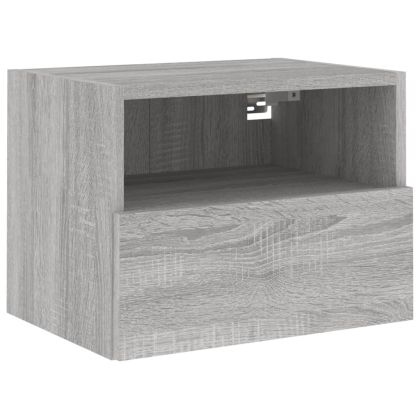 Стенни ТВ шкафове 2 бр сив сонома 40x30x30 см инженерно дърво