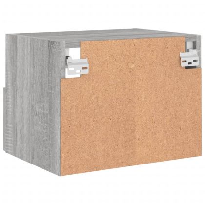 Стенни ТВ шкафове 2 бр сив сонома 40x30x30 см инженерно дърво