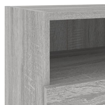Стенни ТВ шкафове 2 бр сив сонома 40x30x30 см инженерно дърво