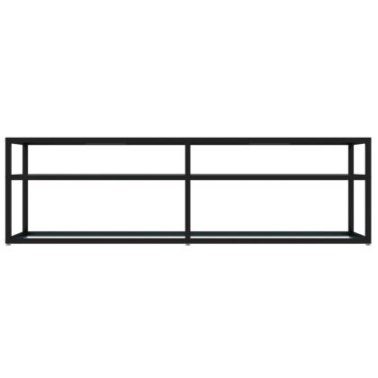 ТВ шкаф, бял мрамор, 140x40x40,5 см, закалено стъкло