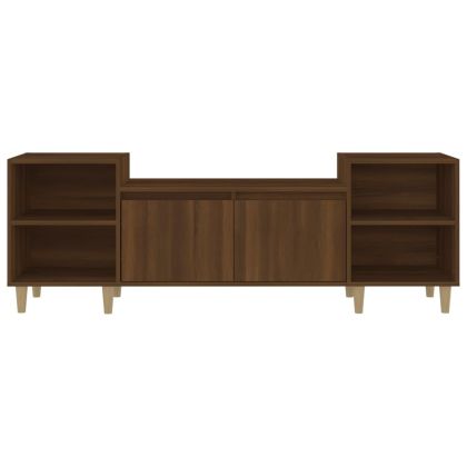 ТВ шкаф, кафяв дъб, 160x35x55 см, инженерно дърво