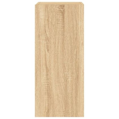 Стенен ТВ шкаф с LED осветление, сонома дъб, 30,5x35x70 см