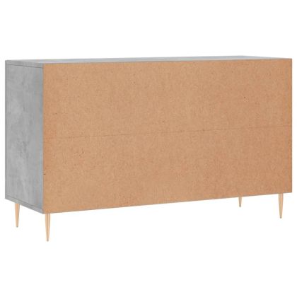 Сайдборд, бетонно сив, 100x36x60 см, инженерно дърво