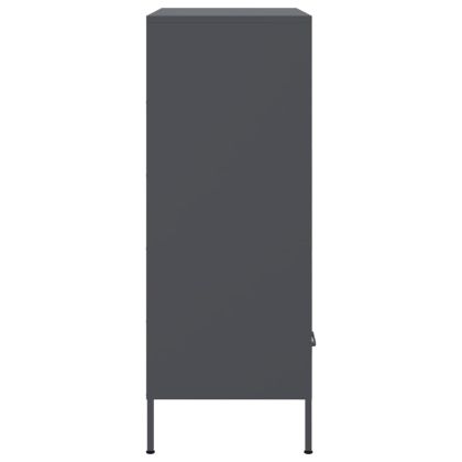 Висок шкаф, антрацит, 68x39x101,5 см, стомана