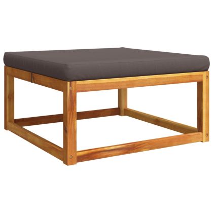 Градински комплект от 6 дивана с възглавници, дърво, акация и въже