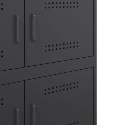 Бюфет, черен, 68x39x79 см, стомана