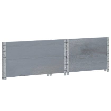 Градинска кашпа, сив, 80x60 см, борова дървесина масив