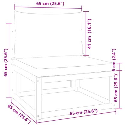 Градински диван без подлакътници с възглавници, дърво, акация и въже