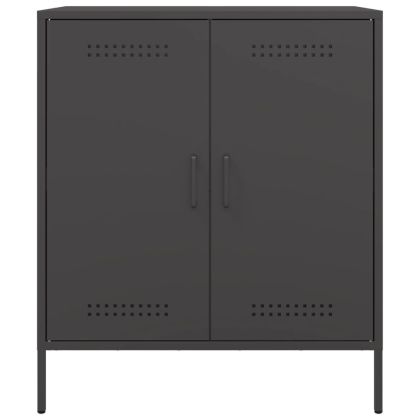 Бюфет, черен, 68x39x79 см, стомана