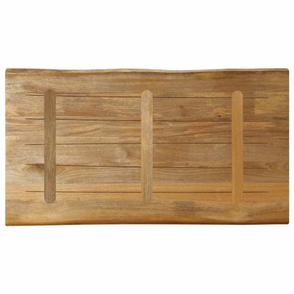Плот за маса, жив ръб, 100x60x2,5 см, масивно дърво грубо манго