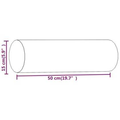 Декоративни възглавници, 2 бр, таупе, Ø15x50 см, плат