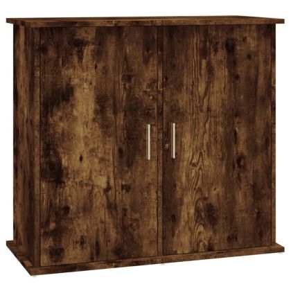 Поставка за аквариум, опушен дъб, 81x36x73 см, инженерно дърво