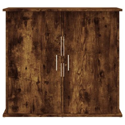 Поставка за аквариум, опушен дъб, 81x36x73 см, инженерно дърво