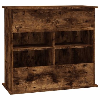 Поставка за аквариум, опушен дъб, 81x36x73 см, инженерно дърво