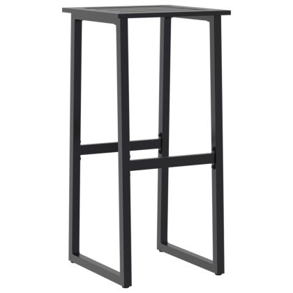 Бар табуретки 2 бр черни 38x38x80 см прахово боядисана стомана