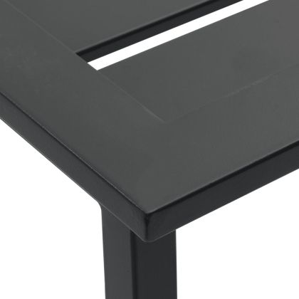 Бар табуретки 2 бр черни 38x38x80 см прахово боядисана стомана