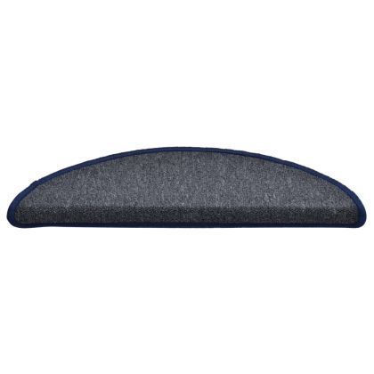 Изтривалки за стълби 15 бр. 56x17x3 см, тъмносиви и сини, полукръгли