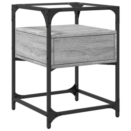 Нощни шкафчета 2 бр сив сонома 40x40x55 см инженерно дърво