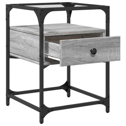 Нощни шкафчета 2 бр сив сонома 40x40x55 см инженерно дърво