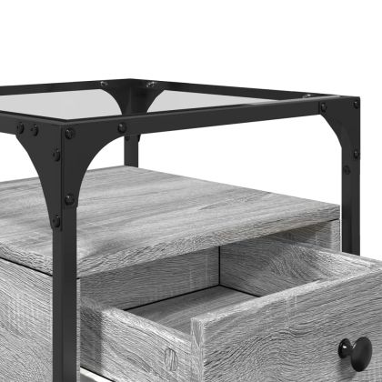 Нощни шкафчета 2 бр сив сонома 40x40x55 см инженерно дърво