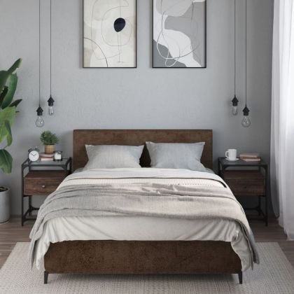 Нощни шкафчета 2 бр кафяв дъб 40x40x55 см инженерно дърво