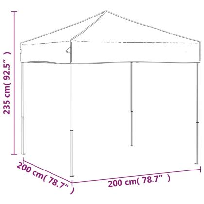 Сгъваема парти палатка, синя, 2x2 м