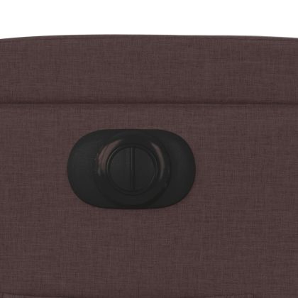 Електрически реклайнер стол, тъмнокафяв, текстил