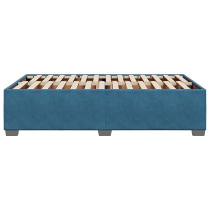 Рамка за легло, синя, 120x200 см, кадифе