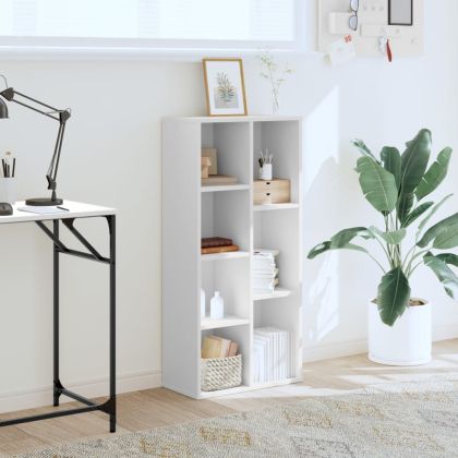 Библиотека, бяла, 50x25x105 см, инженерно дърво