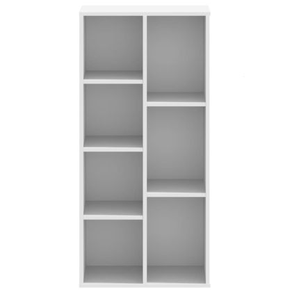 Библиотека, бяла, 50x25x105 см, инженерно дърво