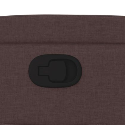 Изправящ реклайнер стол, тъмнокафяв, текстил