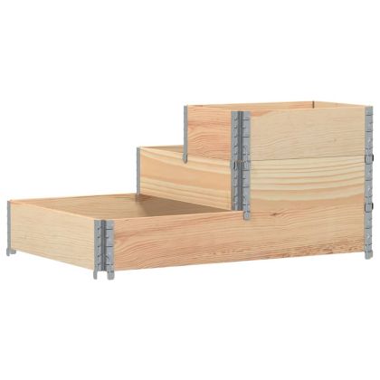 3-степенна повдигната леха 120x80 см масивна борова дървесина