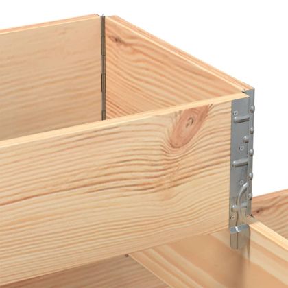 3-степенна повдигната леха 120x80 см масивна борова дървесина