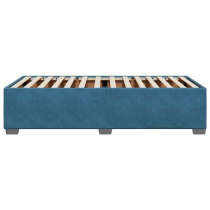 Рамка за легло, синя, 90x200 см, кадифе