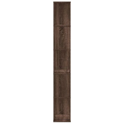 Библиотека 5 рафта кафяв дъб 45x23,5x162,5 см инженерно дърво