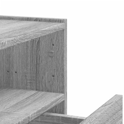 Нощни шкафчета за стенен монтаж, 2 бр, сив сонома, 45x30x35 см