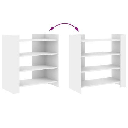 Сайдборд, бял, 73,5x35x75 см, инженерно дърво