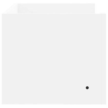 Стенен рафт, бял, 100x35x30,5 см, инженерно дърво